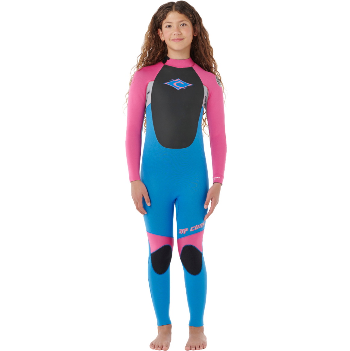 2026 Rip Curl Junior Omega 3/2mm Back Zip Wetsuit 13QBFS - Pink